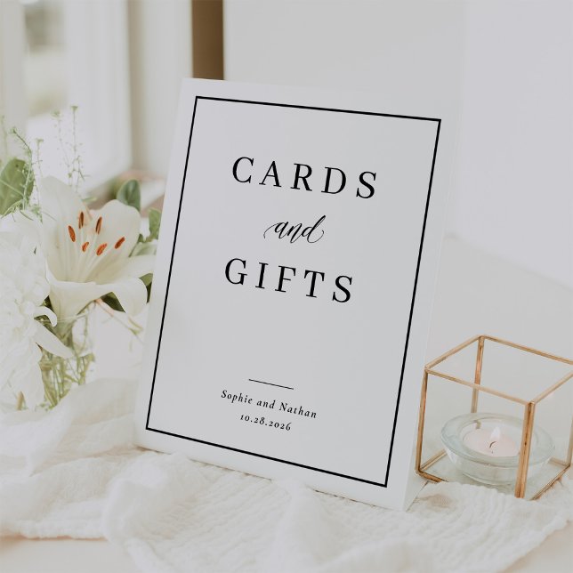 Signe De Table Minimal et chic | Mariage des cartes et des cadeau (Créateur téléchargé)