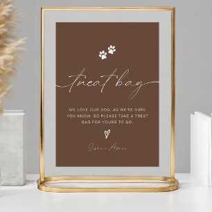 Signe De Table Minimaliste chien animal traité Favoriser Biscuit