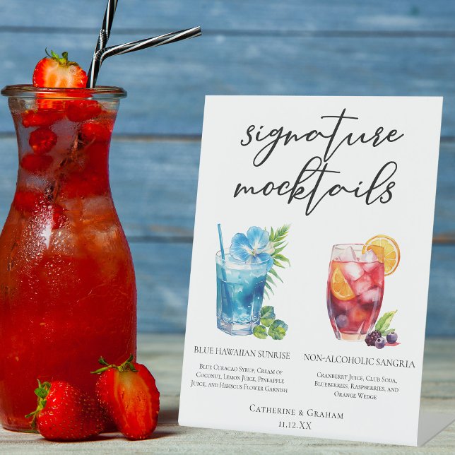 Signe De Table Mocktails été Blue Hawaiian Sangria (Créateur téléchargé)