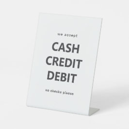 Signe De Table Mode de paiement Professionnel Moderne