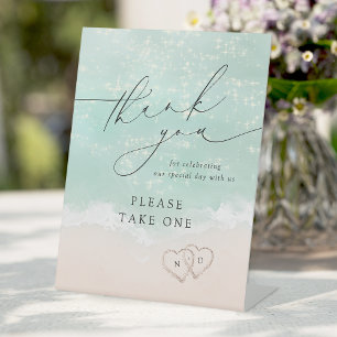 Signe De Table Modern Beach faveurs de mariage s'il vous plaît pr