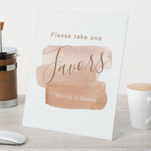 Signe De Table Moderne Brushstroke Minimaliste mariage Faveurs