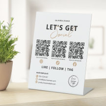 Moderne Elégant Obtenons Social QR Code