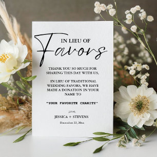 Signe De Table Moderne en lieu et place de faveurs don de la char