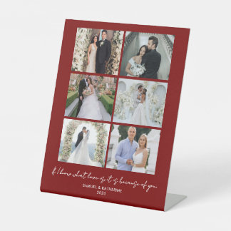 Signe De Table Moderne Romantique 6 Photos Collage Saint-Valentin