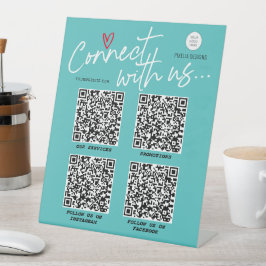 Signe De Table Moderne tendance médias sociaux QR code entreprise
