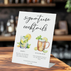 Signe De Table Mojito Moscow Mule Signature Cocktails Menu