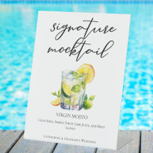Mojito sans alcool, cocktail signature de mariage
