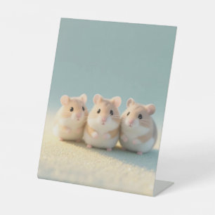 Signe De Table Moments d'amitié pour le trio Chubby Hamster