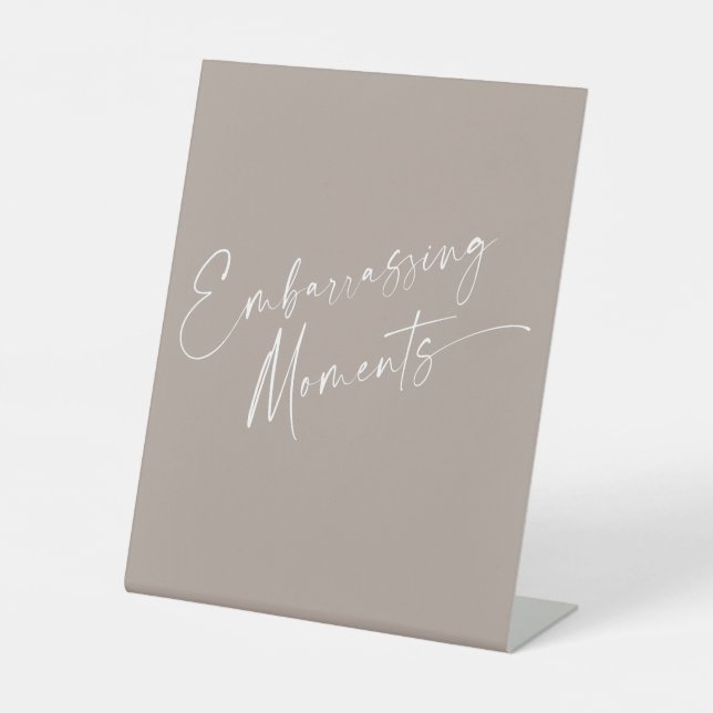 Signe De Table Moments Gênants de Simple Script  (Recto)