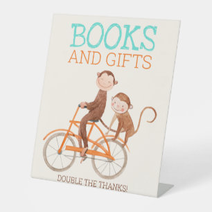 Signe De Table Monkey Double Trouble Twins Baby Books Cadeaux Sig