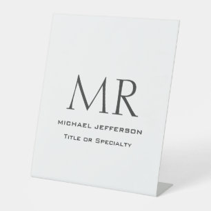 Signe De Table Monogramme moderne tendance minimaliste sobre