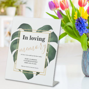 Signe De Table Monstera En souvenir de mariage