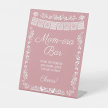 Mosaïque Maman Bar Rose Poudré Baby Shower