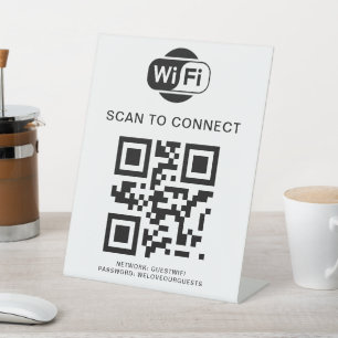Signe De Table Mot de passe Wifi Analyse du code QR pour se con