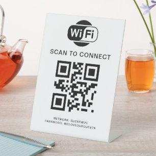 Signe De Table Mot de passe Wifi Analyse du code QR pour se con