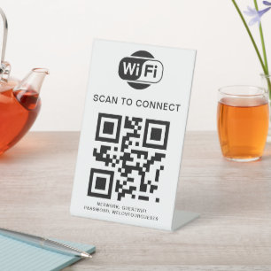 Signe De Table Mot de passe Wifi Analyse du code QR pour se con