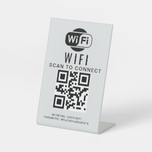 Signe De Table Mot de passe Wifi Analyse du code QR pour se con