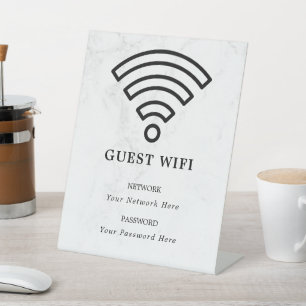 Signe De Table Mot de passe Wifi et réseau personnalisés