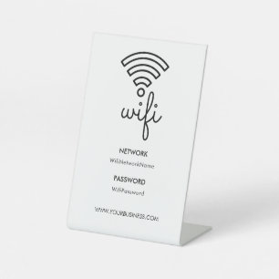 Signe De Table Mot de passe Wifi et réseau personnalisés