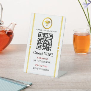 Signe De Table Mot de passe Wifi et réseau personnalisés