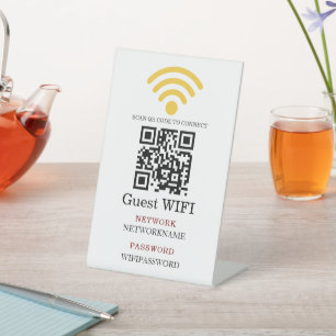Signe De Table Mot de passe Wifi et réseau personnalisés