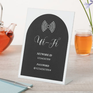 Signe De Table Mot de passe WIFI personnalisé moderne et réseau