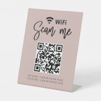 Mot De Passe Wifi QR Code Girl Blush Pink Business