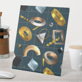 Signe De Table motif géométrique 3D