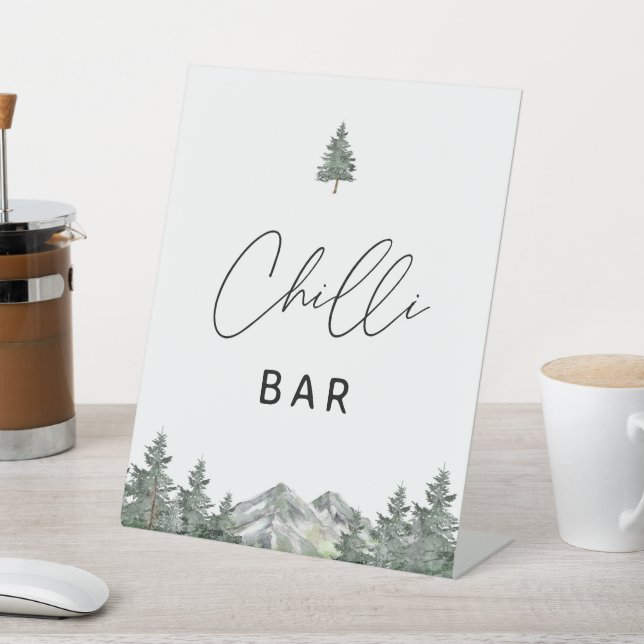 Signe De Table Mountain Winter Party Douche Chili Bar (In SItu)