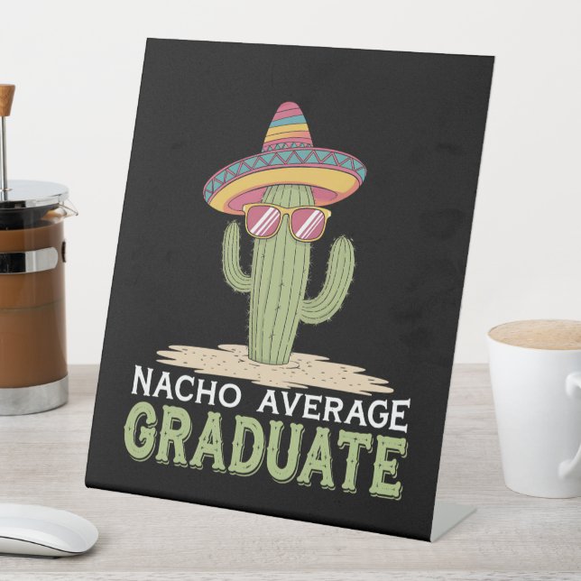 Signe De Table Nacho Moyenne Graduate Cactus Graduation Mexicaine (In SItu)