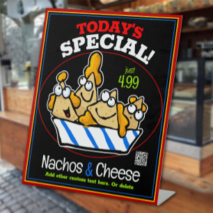 Signe De Table Nachos Fromage Aujourd'hui spécial Deli Food Truck
