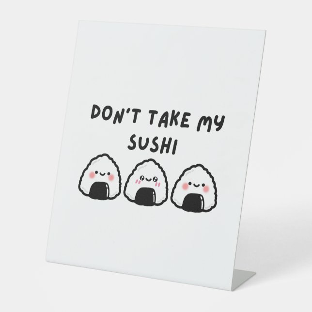 Signe De Table Ne prenez pas mon sushi (Recto)