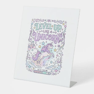 Signe De Table Niveau de licorne monte comme une licorne adorable