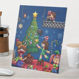Signe De Table Noël drôle est Annulé Chibi Personnages Stic