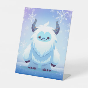 Signe De Table Noël mignon/yeti d'hiver
