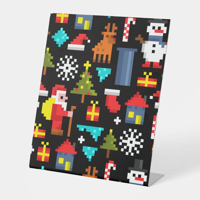 Signe De Table Noël Pixel (Recto)