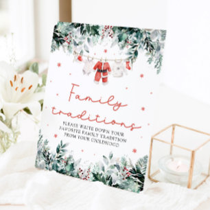 Signe De Table Noël Rouge Père Noël Baby Family Traditions Jeu