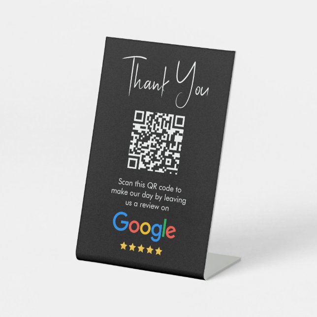 Signe De Table Noir 5 étoile Avis professionnels QR Code (Recto)