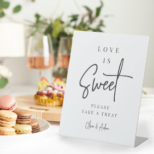 Signe De Table Noir   Table de dessert de Mariage de script manus