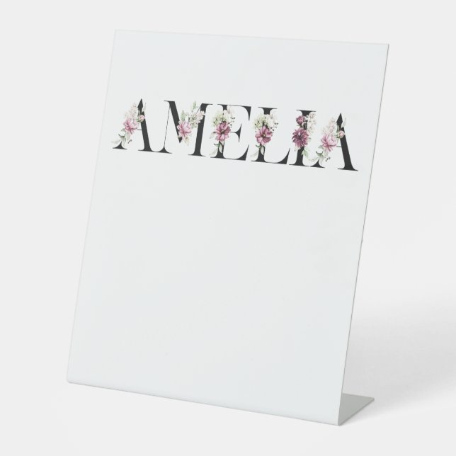 Signe De Table Nom Amelia (Recto)