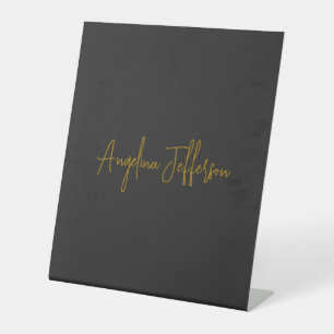 Signe De Table Nom Calligraphie Professional Elegant Gold Color