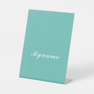 Signe De Table Nom Chic Minimaliste Moderne Tendance Turquoise Cl
