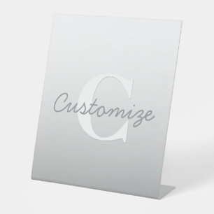 Signe De Table Nom cursif ou autre texte avec monogramme Dégrad