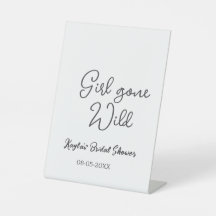 Nom date de la fête de mariage simple mini Girl go