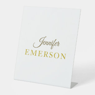 Signe De Table nom de couleur or professionnel minimaliste modern