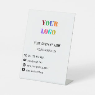 Signe De Table Nom du logo de l'entreprise personnalisé Coordonné