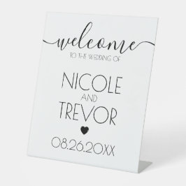 Signe De Table Noms personnalisés Mariage d'accueil Calligraphie 