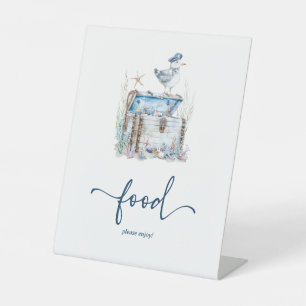 Signe De Table Nourriture pour Baby Shower Nautique Ahoy