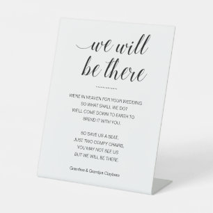 Signe De Table Nous Serons Là Sièges Mémoriaux Avec Noms Mariage